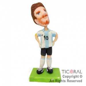 ADORNO JUGADOR FUTBOL MESSI ARGENTINA A. PORCELANA FRIA x 1